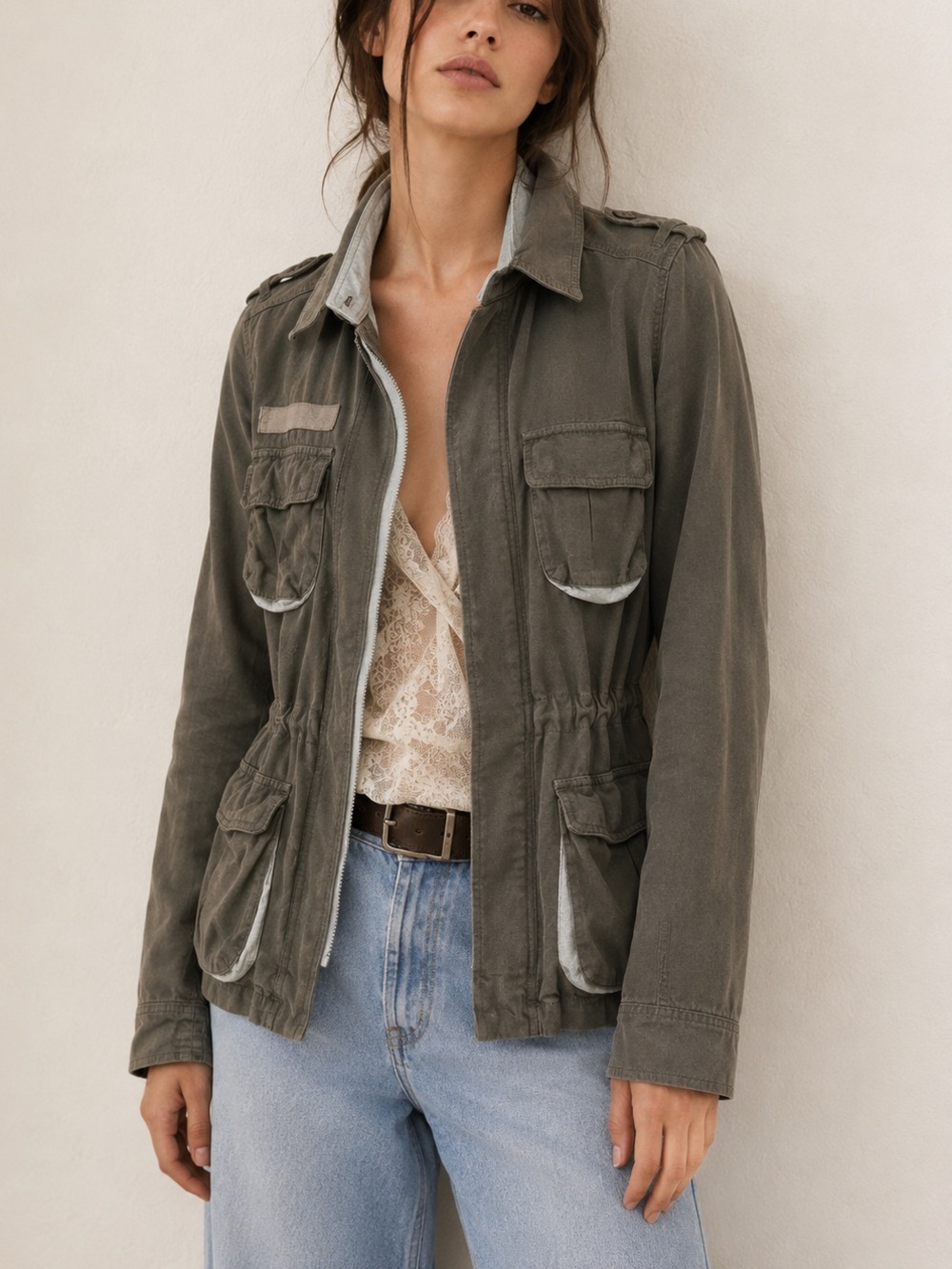 Johnny was Pete & Greta army green utility jacket